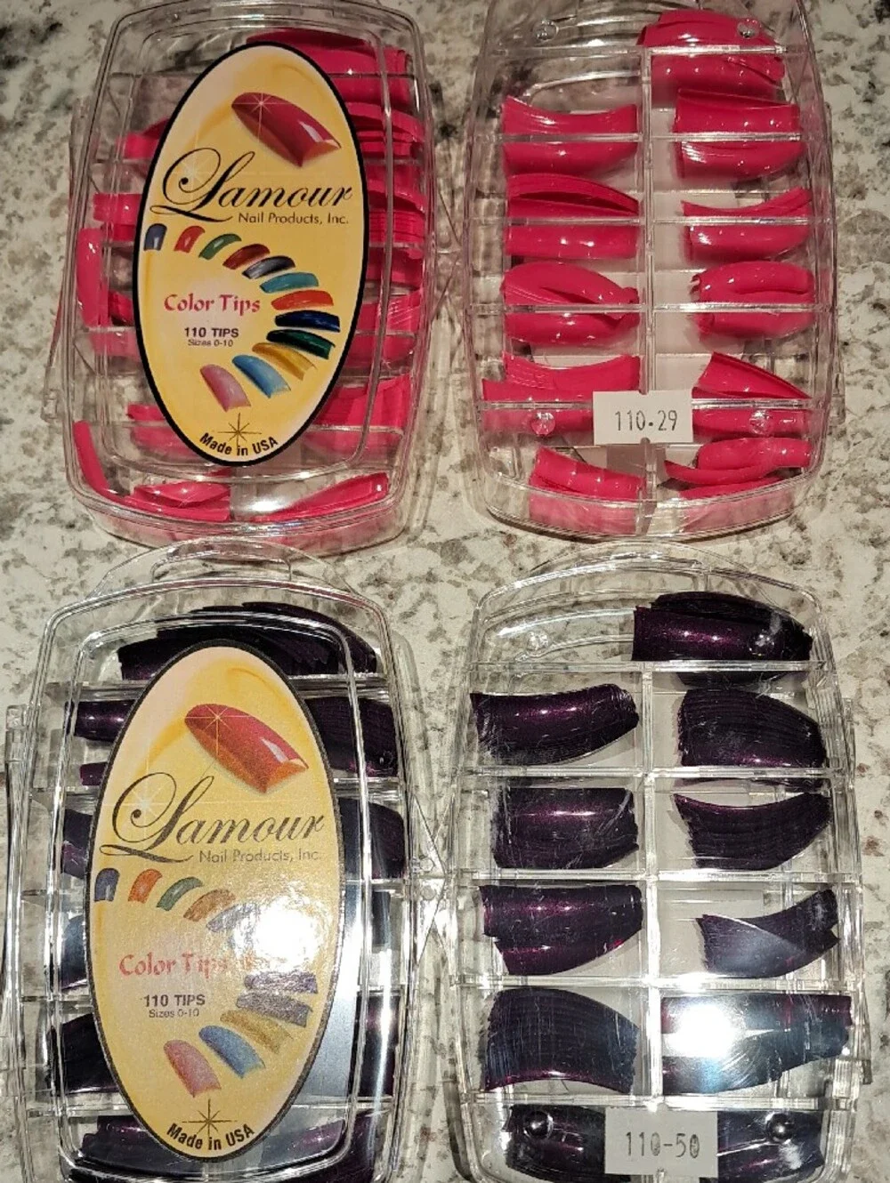 12 NEW Packs Of Lamour Color Tips(110 Tips Per Pack)